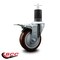 Service Caster 4'' Maroon Poly Swivel 1-5/8'' Expanding Stem Caster Total Lock Brake SCC-EXTTL20S414-PPUB-MRN-158 - alternate 4